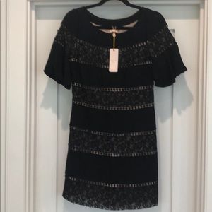 Tracy Reese black mini dress with lace